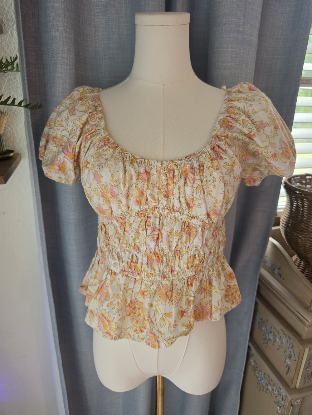 Floral Smocked Top